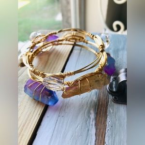 NEW Handmade Wire Wrapped Bangle Bracelet (Set)